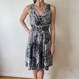 WHBM 8 animal print sleeveless dress  A-line
